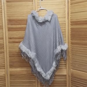 Faux fur ponchos